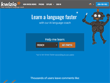 Tablet Screenshot of kwiziq.com